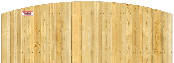 Convex Top Cut - Wood Fence Option