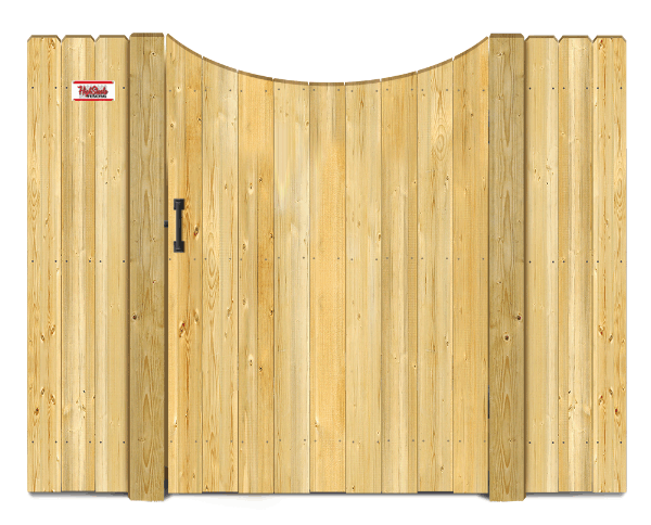 Concave top style gate  - Wood Gate