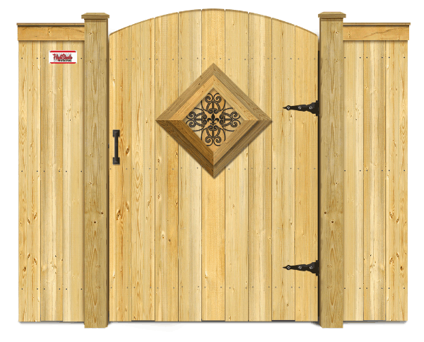 Decorative metal accent - Custom Wood Gate