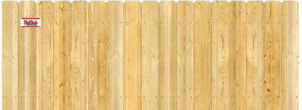Straight Dog Ear Top - Wood Fence Option