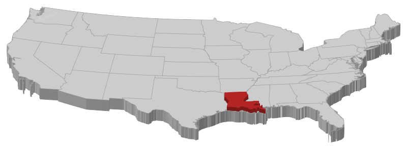 Louisiana Map - Our Fence Installation Service Area